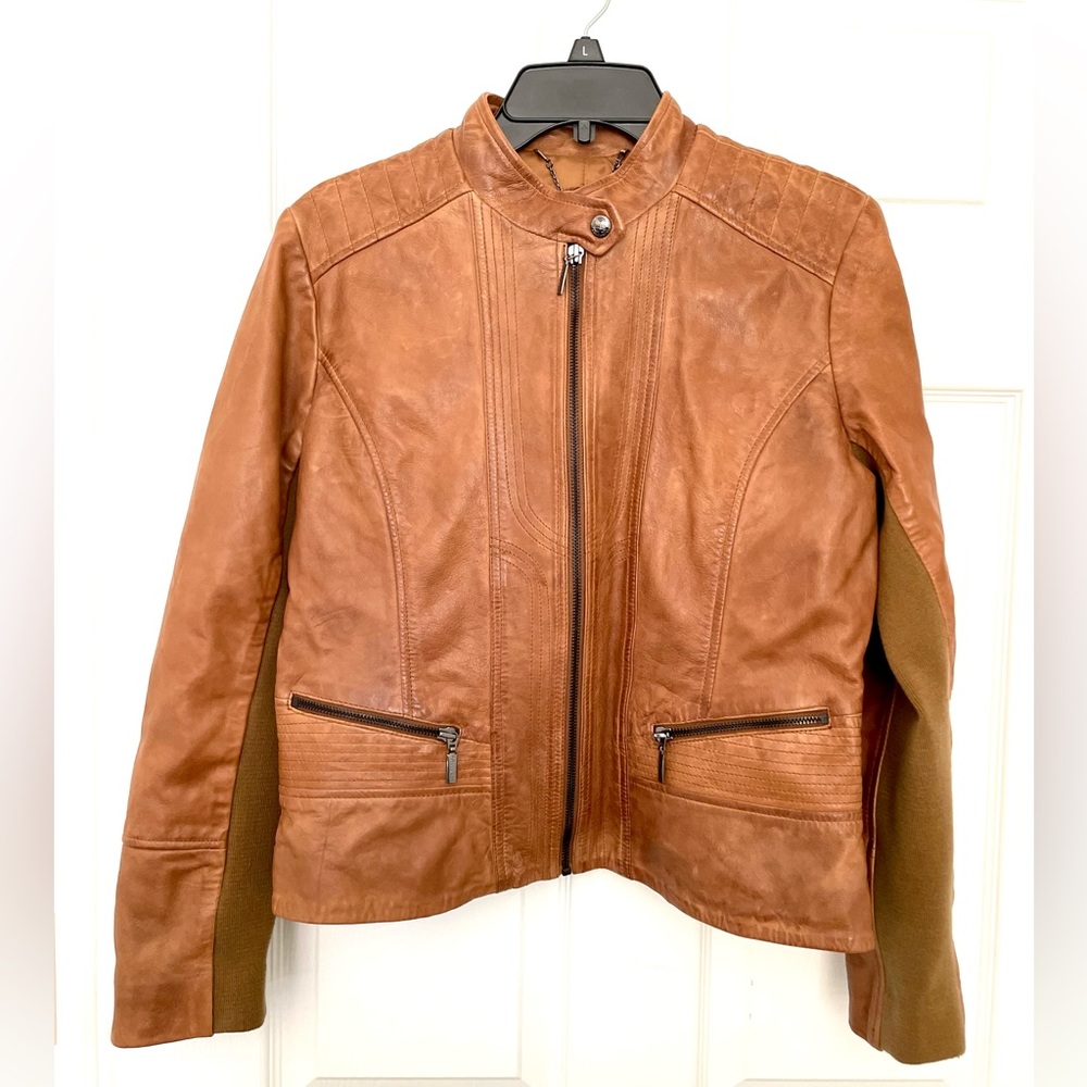 Bernardo Brown Leather Jacket - Women’s Large